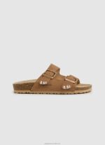 Women Tobacco Pepe Jeans Oban Etnic Leather Sandals 60J40673