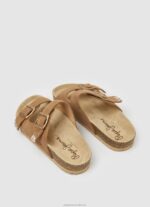Women Tobacco Pepe Jeans Oban Etnic Leather Sandals 60J40673 - Image 4