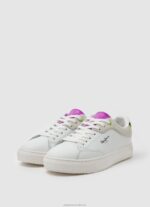 Women White Pepe Jeans Adams Ari Basic Sneakers 60J40592 - Image 3