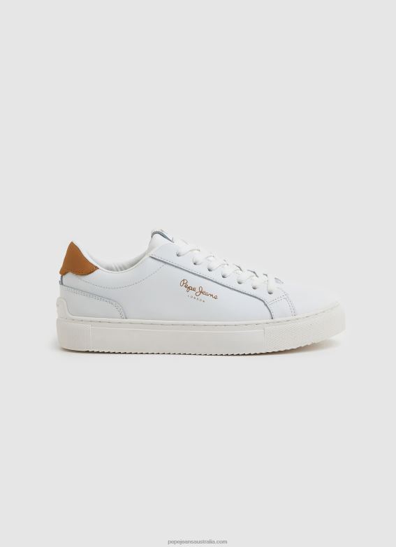 women_white_pepe_jeans_adams_basic_leather_sneakers_60j40585.jpg Women White Pepe Jeans Adams Basic Leather Sneakers 60J40585 - Image 1