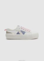 Women White Pepe Jeans Allen Flag Vulcanized Sneakers 60J40620