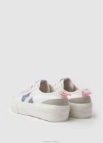 Women White Pepe Jeans Allen Flag Vulcanized Sneakers 60J40620 - Image 4