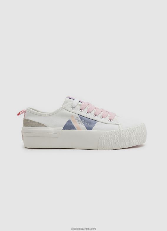 women_white_pepe_jeans_allen_flag_vulcanized_sneakers_60j40620.jpg Women White Pepe Jeans Allen Flag Vulcanized Sneakers 60J40620 - Image 1
