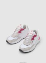 Women White Pepe Jeans Arrow Light Combined Sneakers 60J40602 - Image 3