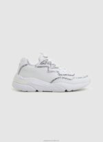 Women White Pepe Jeans Arrow Marlow Combined Sneakers 60J40600