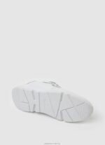 Women White Pepe Jeans Arrow Marlow Combined Sneakers 60J40600 - Image 5