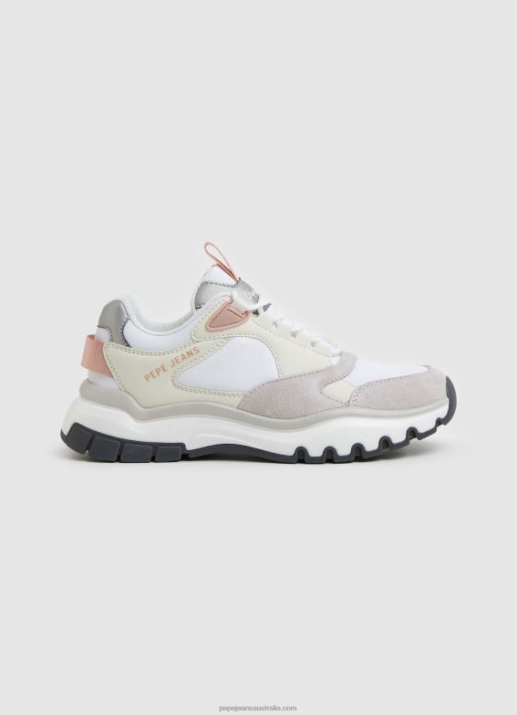 women_white_pepe_jeans_banksy_plain_combined_sneakers_60j40581.jpg Women White Pepe Jeans Banksy Plain Combined Sneakers 60J40581 - Image 1