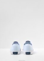 Women White Pepe Jeans Brady Basic Sneakers 60J40636 - Image 4