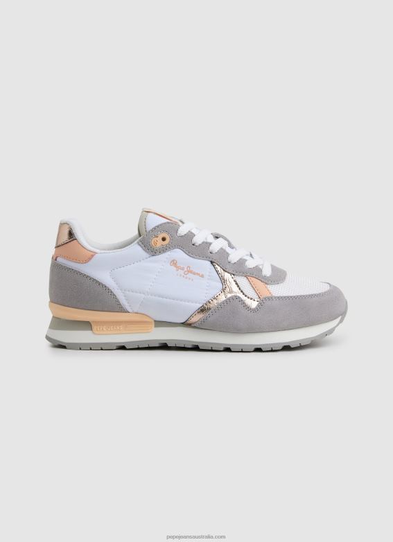 women_white_pepe_jeans_brit_heritage_combined_sneakers_60j40615.jpg Women White Pepe Jeans Brit Heritage Combined Sneakers 60J40615 - Image 1
