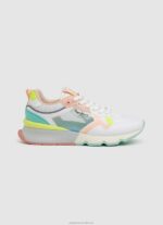 Women White Pepe Jeans Brit Pro Bright Running Sneakers 60J40576