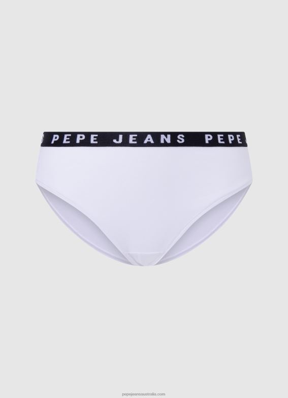 women_white_pepe_jeans_classic_panty_with_printed_logo_60j40537.jpg Women White Pepe Jeans Classic Panty With Printed Logo 60J40537 - Image 1