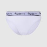 Women White Pepe Jeans Classic Panty With Printed Logo 60J40542