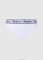 Women White Pepe Jeans Classic Panty With Printed Logo 60J40542 - Image 3