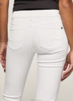 Women White Pepe Jeans Classic Skinny Trousers 60J40299 - Image 5