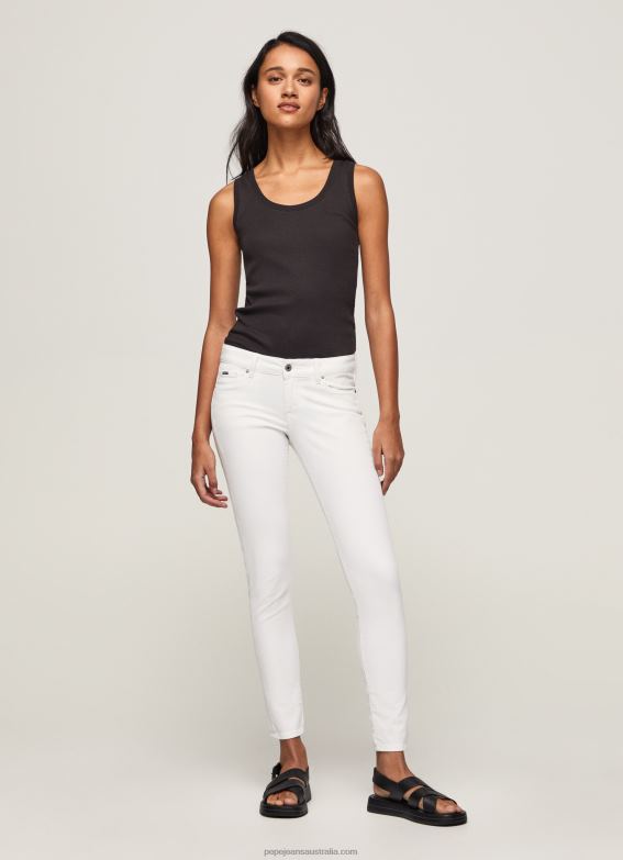 women_white_pepe_jeans_classic_skinny_trousers_60j40299.jpg Women White Pepe Jeans Classic Skinny Trousers 60J40299 - Image 1