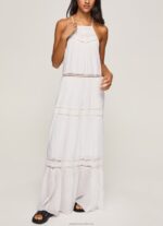Women White Pepe Jeans Dress With Embroidered Details 60J40219 - Image 3