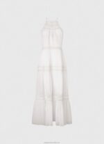 Women White Pepe Jeans Dress With Embroidered Details 60J40219 - Image 5