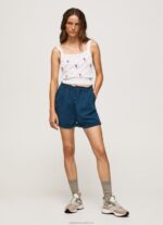 Women White Pepe Jeans Embroidered Flower Cotton Top 60J40232 - Image 2