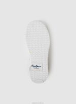 Women White Pepe Jeans Holland Mesh Running Sneakers 60J40605 - Image 5