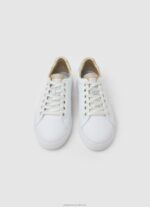 Women White Pepe Jeans Kenton Flag Basic Sneakers 60J40593 - Image 2