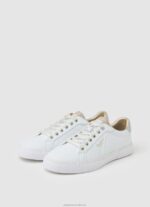 Women White Pepe Jeans Kenton Flag Basic Sneakers 60J40593 - Image 3