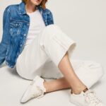 Women White Pepe Jeans Kenton Max Classic Sneakers 60J40583