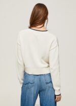 Women White Pepe Jeans Logo Print Cotton Jersey 60J40253 - Image 4