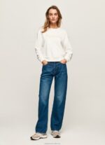 Women White Pepe Jeans Logo Printed Jumper 60J40286 - Image 2