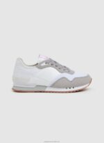 Women White Pepe Jeans London Troy Combined Sneakers 60J40590