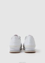Women White Pepe Jeans London Troy Combined Sneakers 60J40590 - Image 4