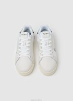Women White Pepe Jeans Milton Mesh Combined Sneakers 60J40612 - Image 2