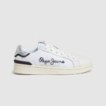 Women White Pepe Jeans Milton Mesh Combined Sneakers 60J40612
