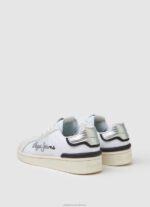 Women White Pepe Jeans Milton Mesh Combined Sneakers 60J40612 - Image 4