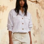 Women White Pepe Jeans Openwork Cotton Jacket 60J40142
