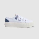 Women White Pepe Jeans Ottis Sun Platform Sneakers 60J40608