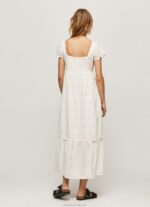 Women White Pepe Jeans Peri Cotton Dress 60J40217 - Image 4