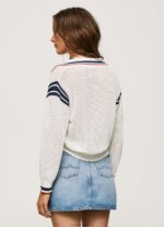 Women White Pepe Jeans Polo Style Crepe Jersey 60J40250 - Image 4
