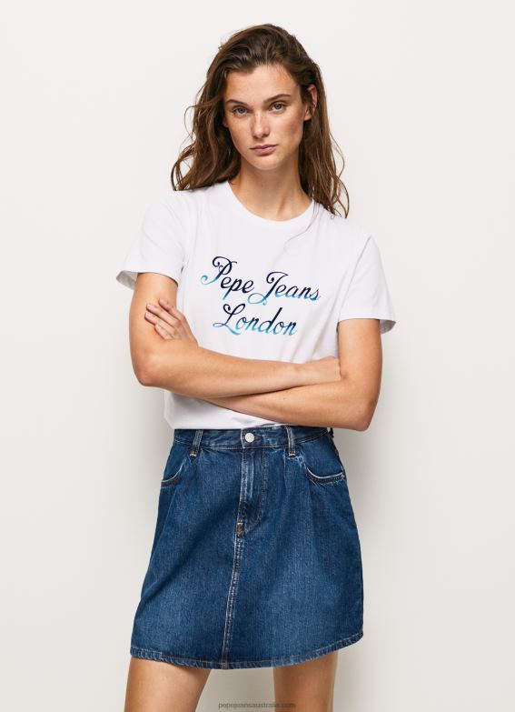women_white_pepe_jeans_printed_logo_cotton_t_shirt_60j40411.jpg Women White Pepe Jeans Printed Logo Cotton T-Shirt 60J40411 - Image 1