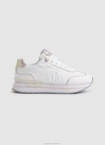 Women White Pepe Jeans Rusper Charm Basic Sneakers 60J40599