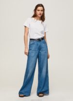 Women White Pepe Jeans Short-Sleeved Cotton T-Shirt 60J40420 - Image 2