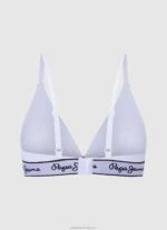Women White Pepe Jeans Stretchy Cotton Bra 60J40540 - Image 2