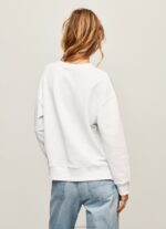Women White Pepe Jeans Union Jack Cotton Jumper 60J40266 - Image 4